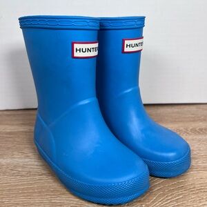 Hunter Kids Bright Blue Classic Rain Boots Toddler US 6/7, EU 22